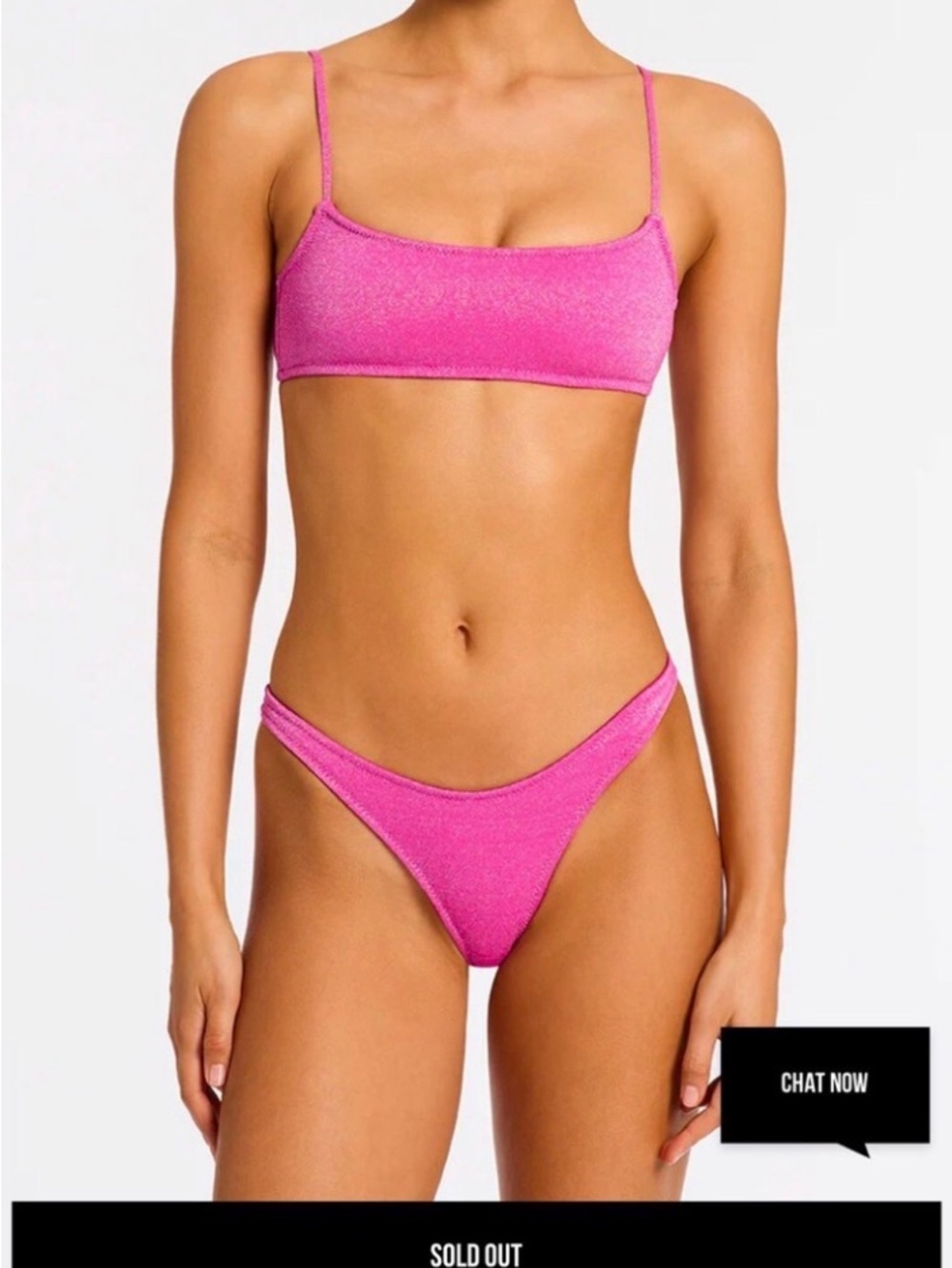 Triangl Mika Nell Sparkle Pink Bikini Set - Sleek Two-Piece Swimwear